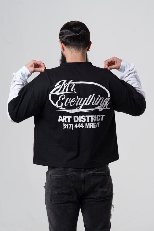 Black Thermal Sleeve Tee