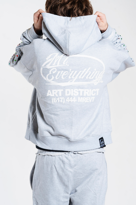 Grey Gemstone Hoodie