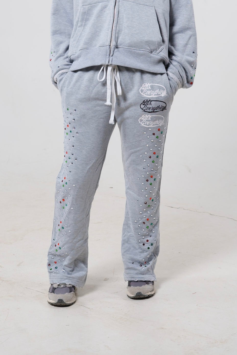 Grey Gemstone Sweats