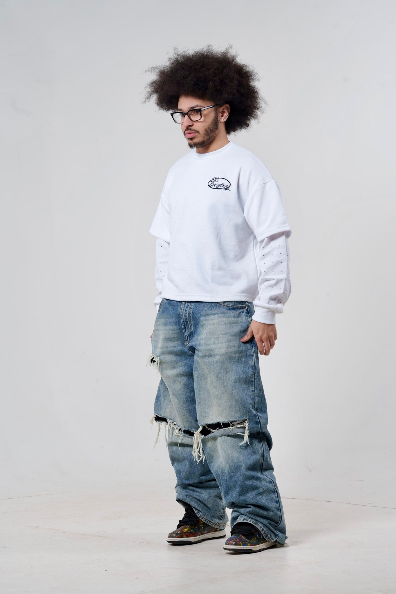 White Thermal Sleeve Tee