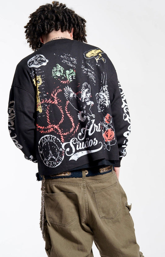 Black Graphic Art Thermal