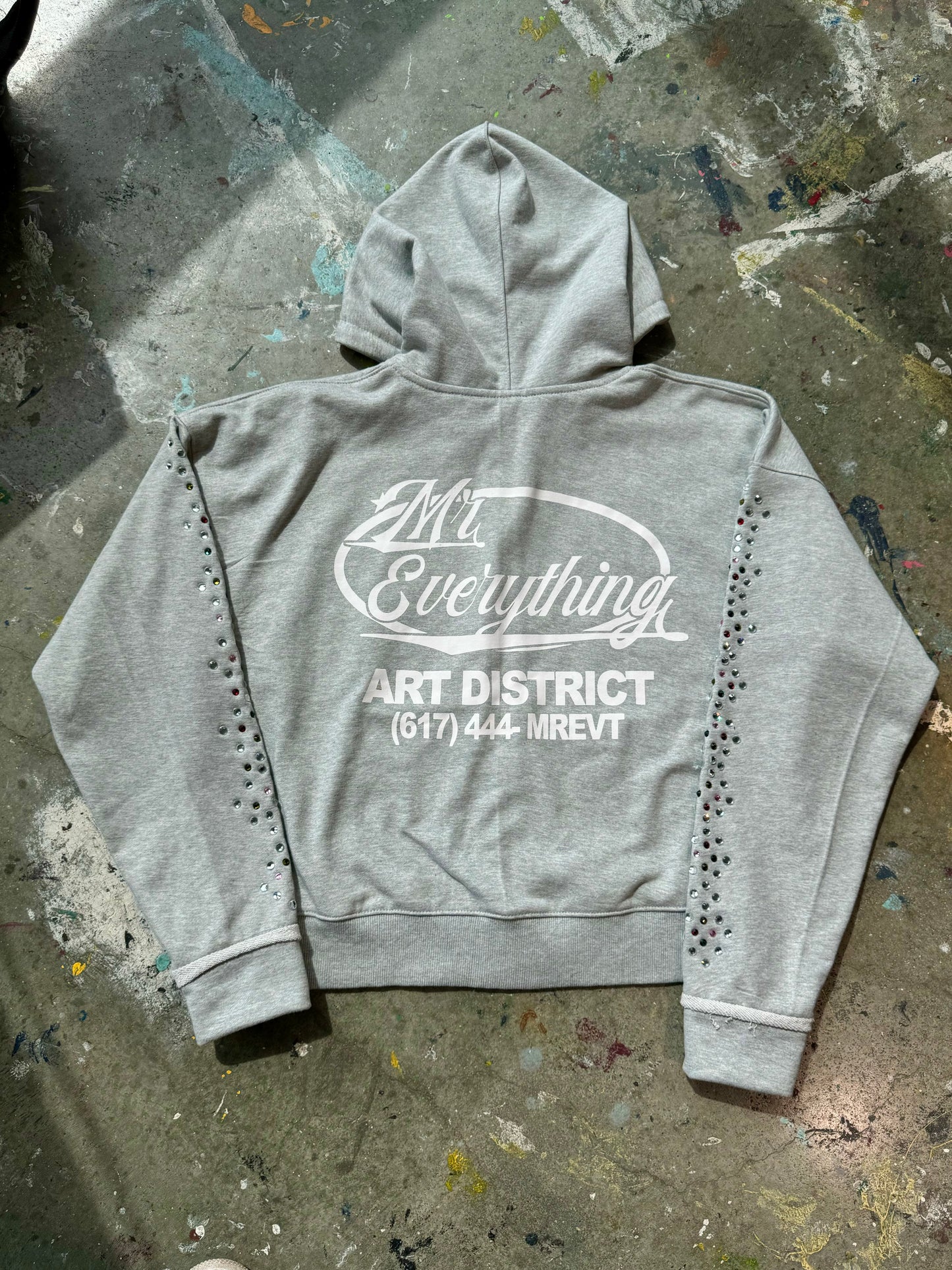 Grey Gemstone Hoodie