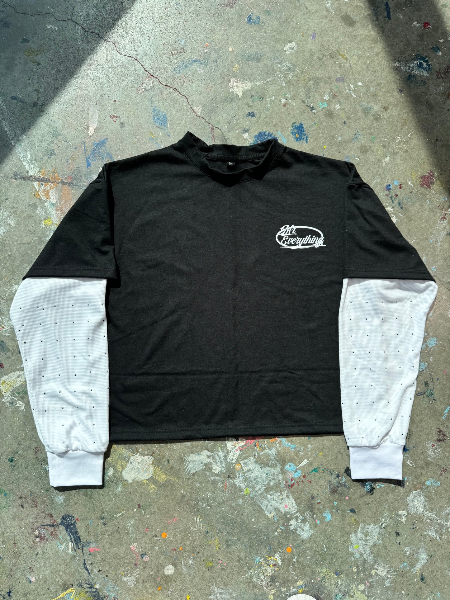 Black Thermal Sleeve Tee