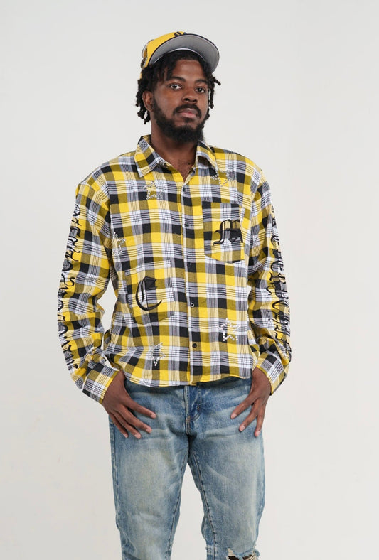 Yellow Gemstone Flannel