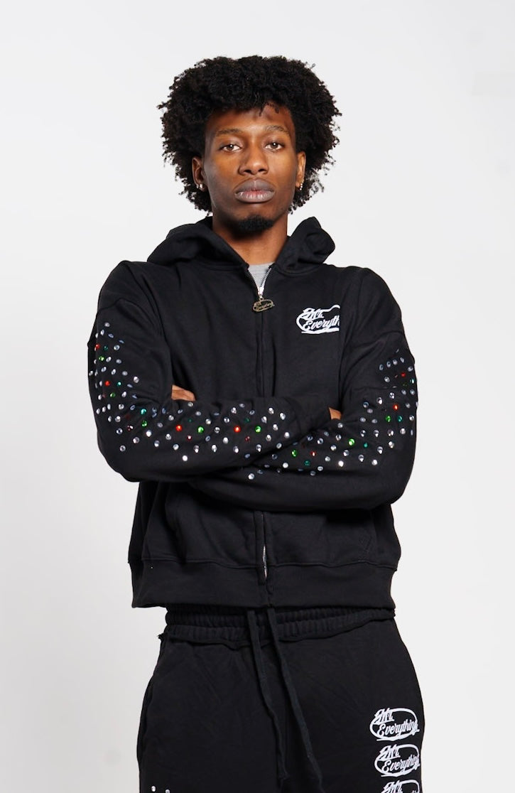 Black Gemstone Hoodie