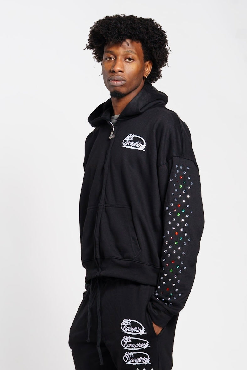 Black Gemstone Hoodie