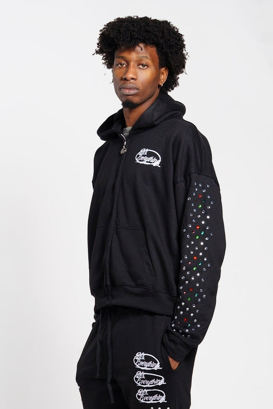 Black Gemstone Hoodie