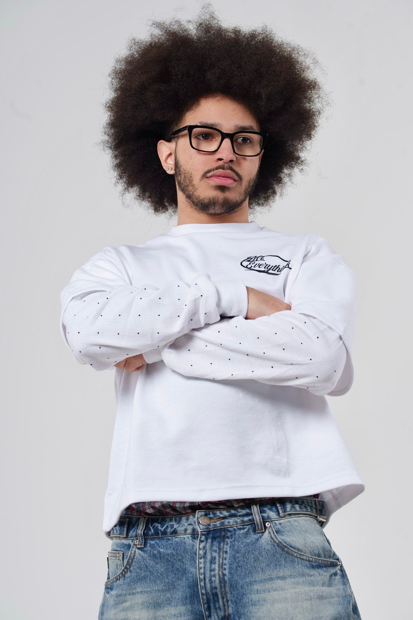 White Thermal Sleeve Tee