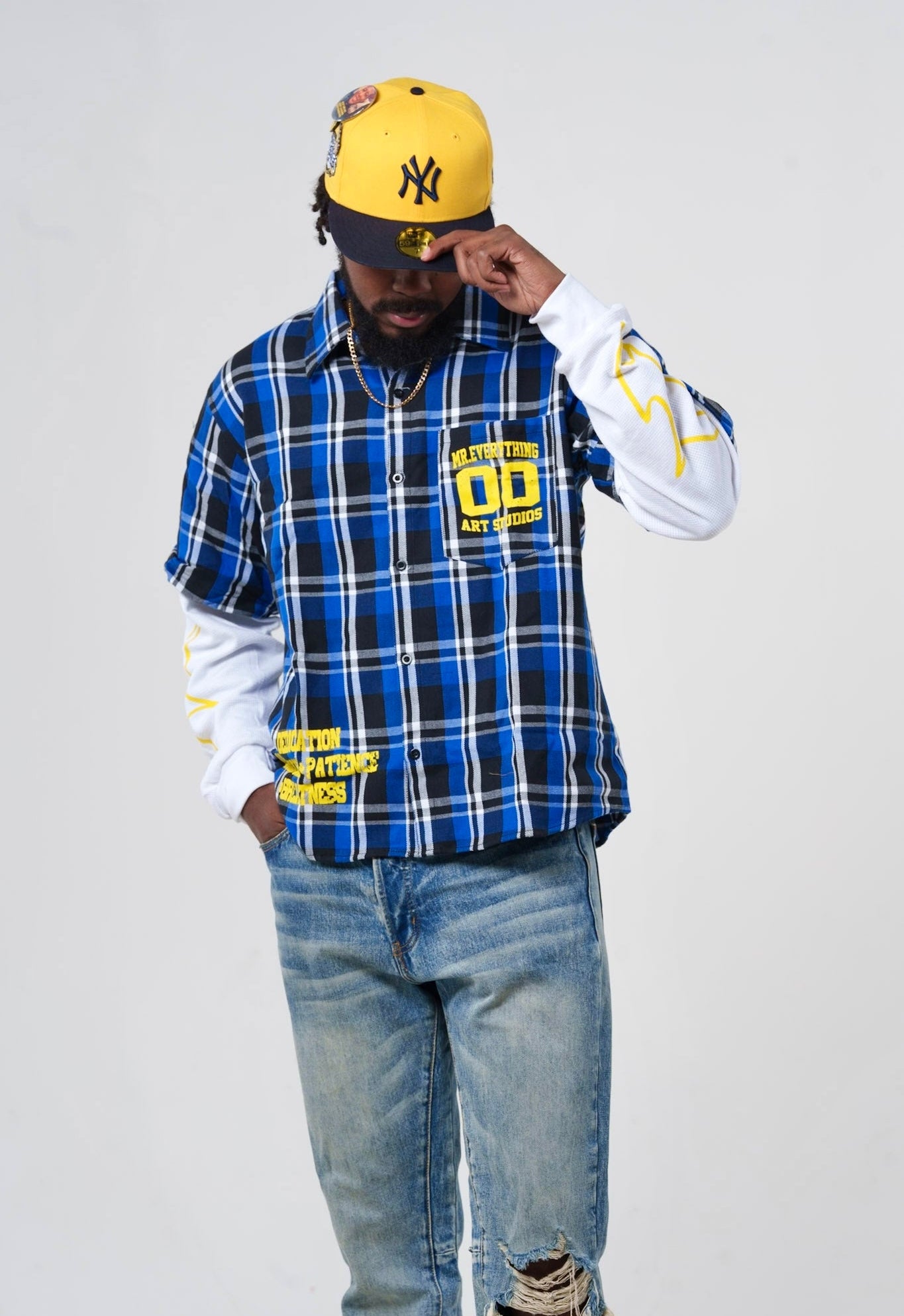 Blue "FOYOS" Flannel