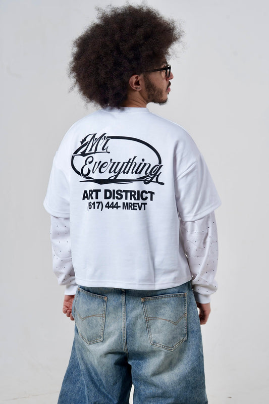 White Thermal Sleeve Tee