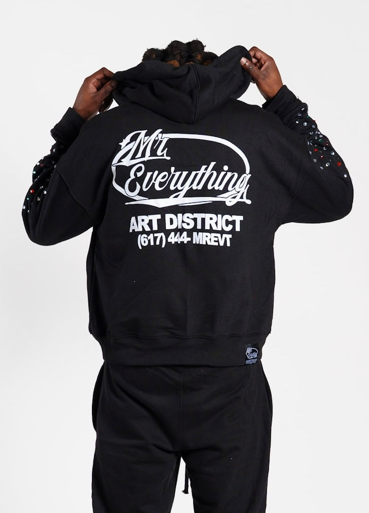 Black Gemstone Hoodie