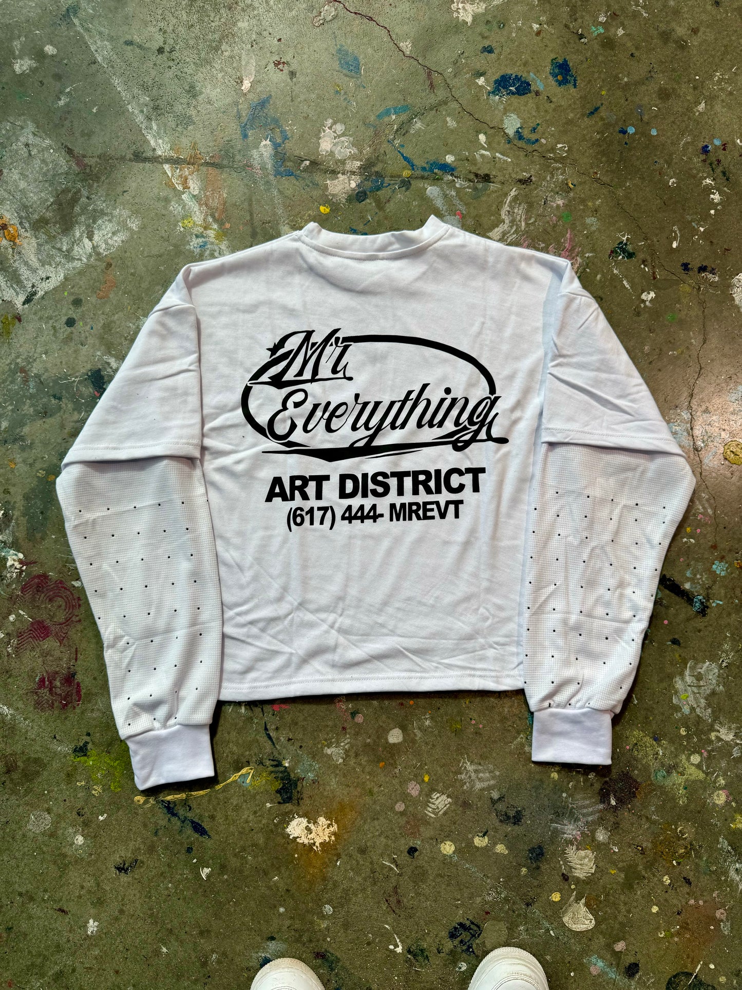 White Thermal Sleeve Tee